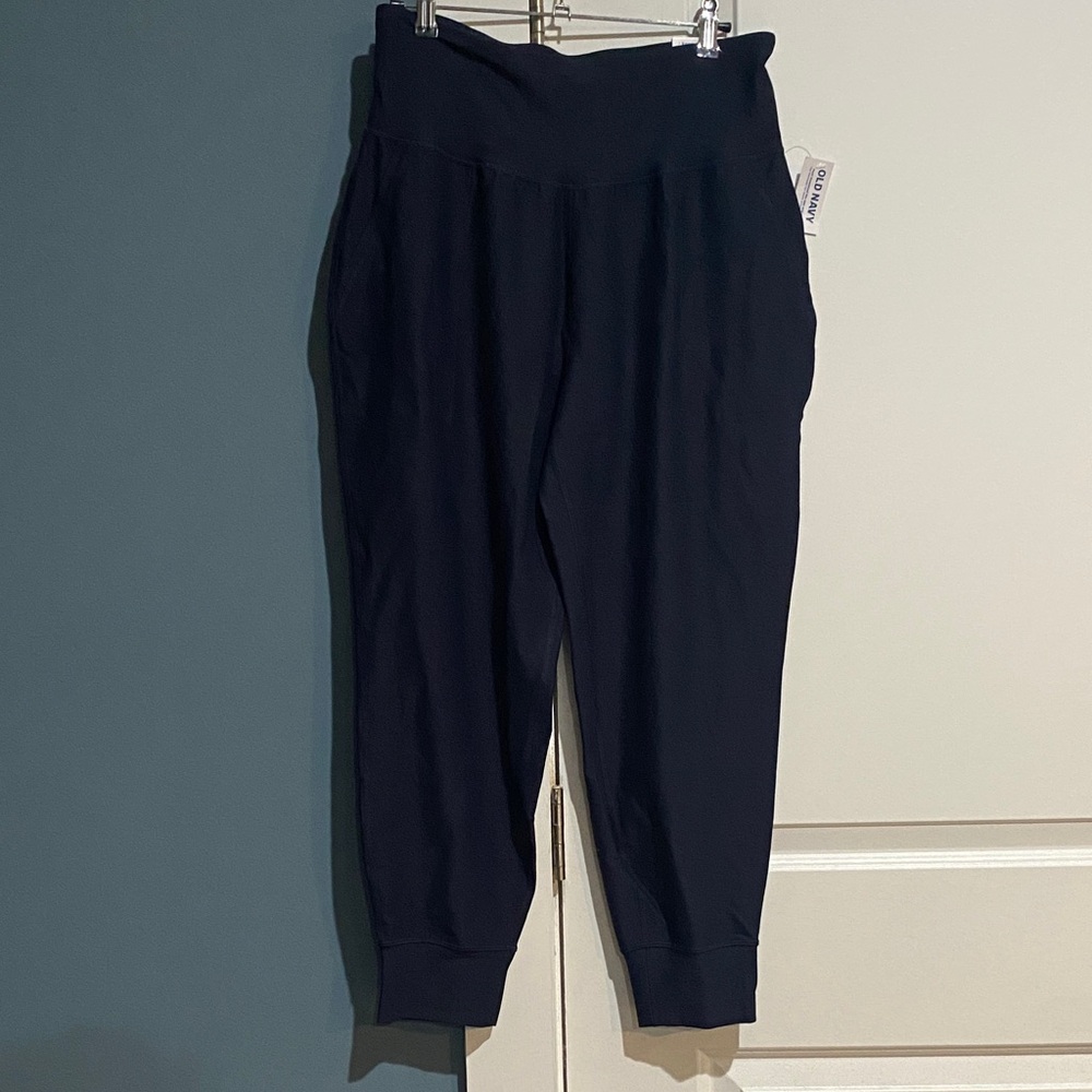 Navy Blue High-Waisted Joggers